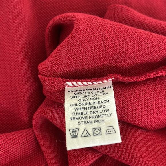 Bass Men’s Polo T- Shirt Short Sleeve Red  Size M NWT - Picture 6 of 8